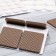 Layer furniture square tundra, size 38 x 38 mm, 8 pcs., Polymer, brown