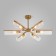 Ceiling Lamp EUROSVET TROMPETA 70144/6, E14, 6x60W, 740x740x310 mm, brass color