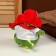 Soft toy "Dragon", in a head-hat with a star, 17 cm, green color