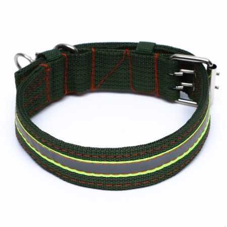 Four -layer reflective collar with a swivel 65 x 4 cm, green-1