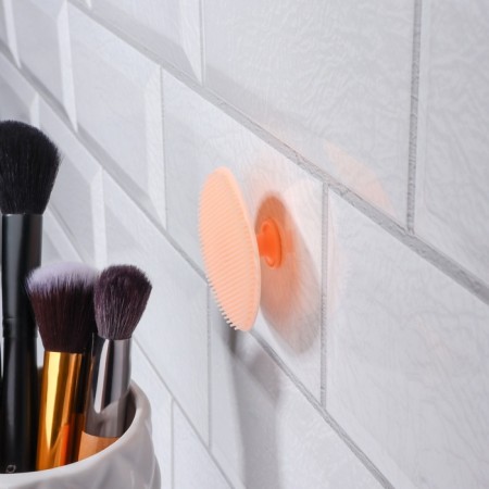 Washing brush "Circle", on suction cup, d = 5.5 cm, beige color-3