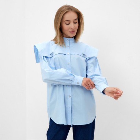 Women's blouse Minaku: Casual Collection Blue Color, Rr. 52-2