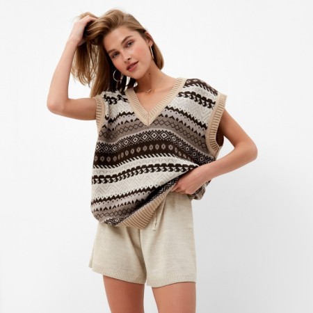 Women's vest minaku beige color, rr 42-44-3