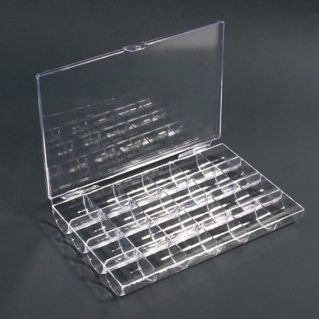 Organizer for decor, 24 cells, 18 × 12 × 2.4 cm, the color is transparent-1