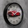 Watch wall, interior "racing car", D-22.5 cm, silent, red