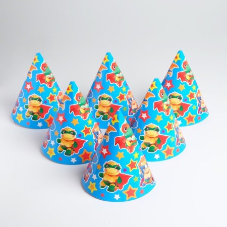 Caps "festive" turtle, set 6 pcs-1