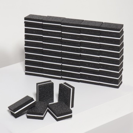 Batf sandpaper for nails, set 50 pcs, bilateral, 3.5 × 2.5 cm, black color-2