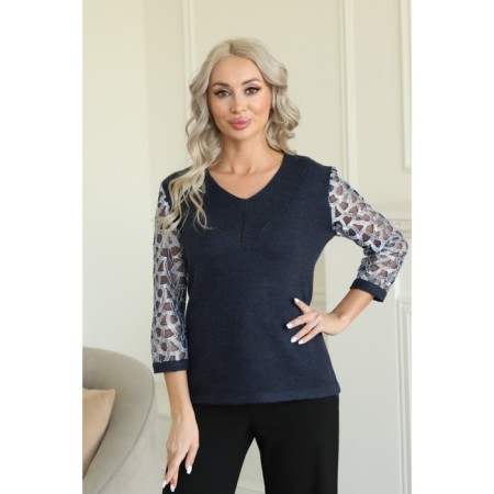 Female pulver, size 46, dark blue color-7