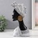 Souvenir Polystone Bust "African in the headdress with earrings" Gray 13.5x7x27 cm