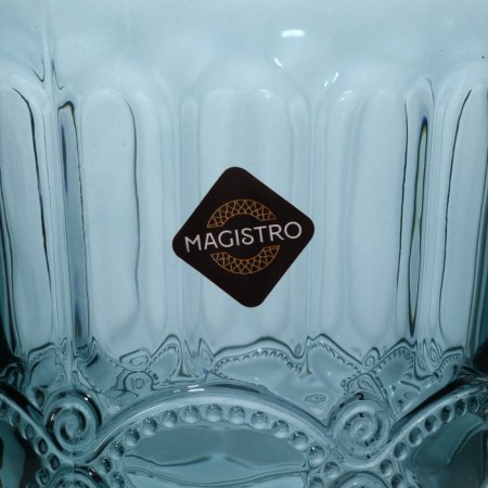 Glass glass Magistro "La-Channel", 220 ml, blue color-3