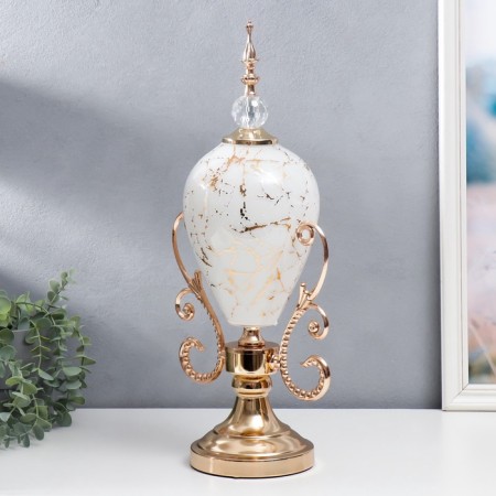 Interior metal souvenir, glass "Elegant Cup" Gold, Krakelyur 49x12.5x24 cm-4