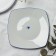 Ceramic “Swallow” plate, 18 x 18 cm, white color