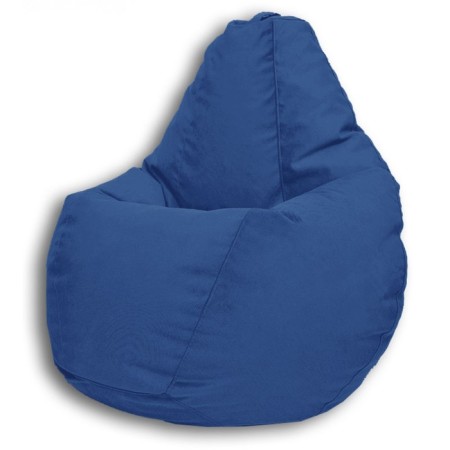 Mear-bag “Pear” Positive Real a, size m, diameter 70 cm, height 90 cm, velor, blue color-1