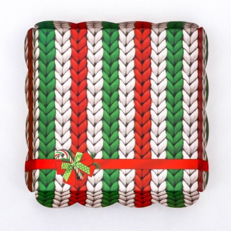 Cookie box, confectionery packaging, "forward for a dream", 12 x 12 x 3 cm, New Year-3