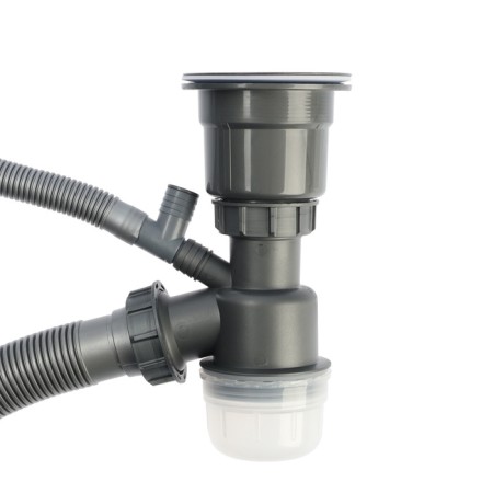 Siphon for washing Aflorn AF90101F-1, 3 1/2 ", black-2
