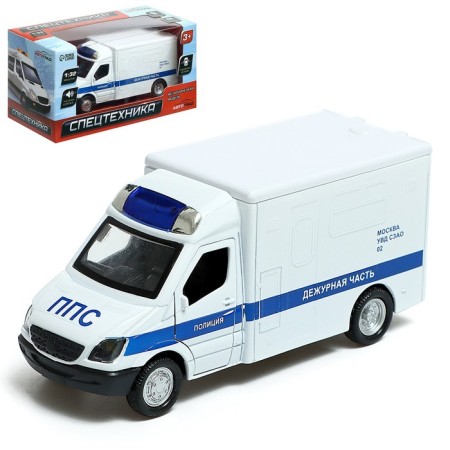 Metal “Police” machine, 1:32, light and sound, inertia, doors open