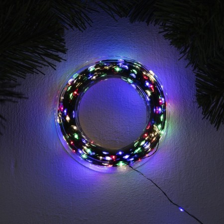 Garland "thread" 50 m Rosa, IP44, green thread, 500 LED, glow of multi, 8 modes, 31 V