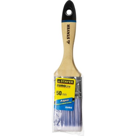 Brush flat Stayer Aqua 01062-050, artificial bristles, wooden handle, 50 mm, 2 "-1