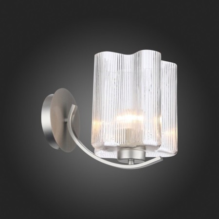 Sconces st. SL117.101.01. ONDE. 1x60 watts, E27, 15x18 cm, silver color-2