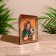 Standing for pencils "India" wood shisham 9x9x11.5cm mix