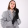 Gloves are female, dimensionless, without insulation, black color