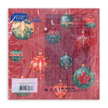 New Year's napkins Paper Grandpero Deluxe "Magic Curtain", 3 layers, 33x33 cm, 20 pcs-3