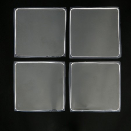 Furniture square tundra, 70x70 mm, 4 pcs., Transparent-8