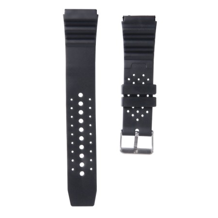 Watch strap, 22 mm, silicone, l-22.5 cm, black-2