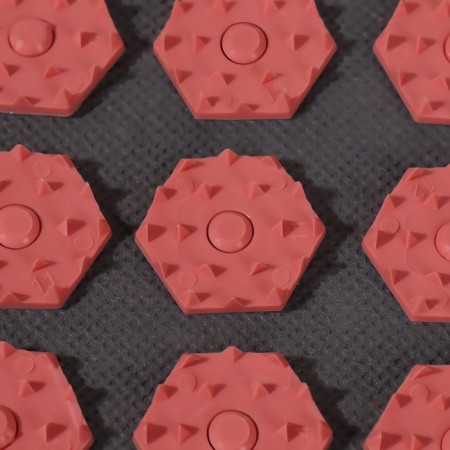 Iplikator-river, the basis of Spanbond, 360 modules, 56 × 62 cm, dark gray/red color-1
