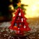 New Year's souvenir "Christmas tree with cells for gifts", 14.5 × 19.5 cm, red