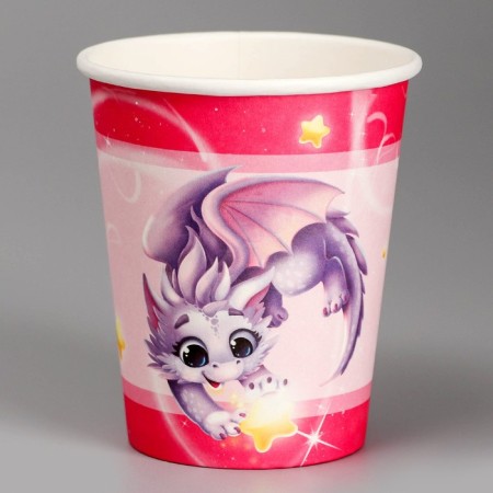 A single -single paper glass "Dragon", 250 ml-2