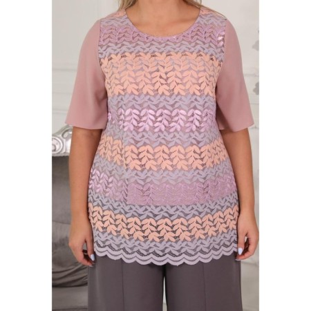 Female blouse, size 54, pink color-8