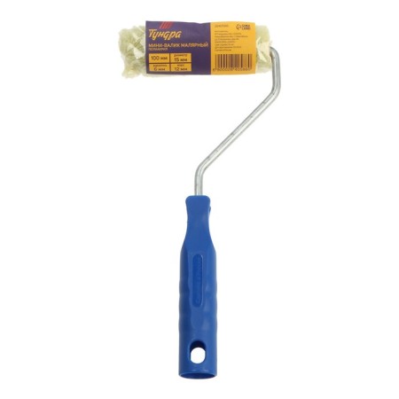 Mini-veil tundra, polyacryl, 100 mm, handle d = 6 mm, d = 15 mm, pile 12 mm, green-2