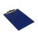 A tablet with a clamp A5, 245 x 175 x 3 mm, covered with high -quality boumvinyl, blue color (clipboard)
