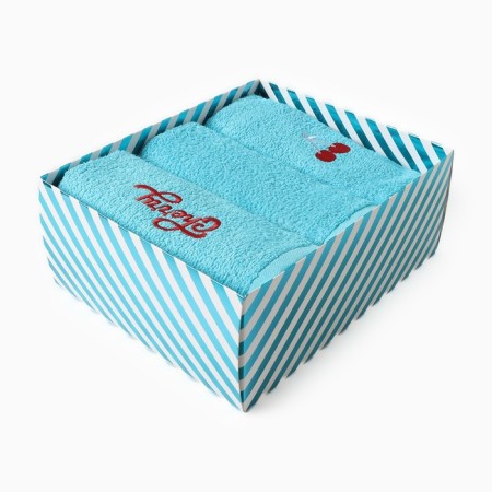 Set of terry towels Ethel Cherry 30x60 cm - 3 pcs, 100% HL, 340 g/m2-7