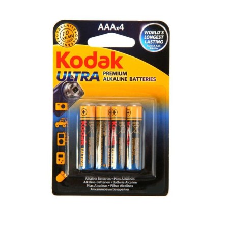 Alkalin battery Kodak Ultra, AAA, LR03-4BL, 1.5V, blister, 4 pcs.