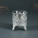 Climber Plastic, glass for 1 candle "droplets" silver 7x6x6 cm