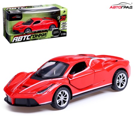 Autograd Metal Metal "coupe", 1:28, light and sound, doors open, red color