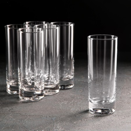 Set of high glass glasses Side, 215 ml, 6 pcs
