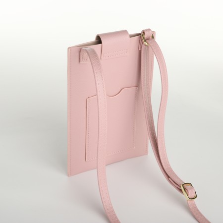 Female bag, cross-bodi, on the magnet, the color is pink-1
