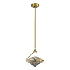 Suspension lamp ST LUCE. SL6115.303.01. Amara. 1x19 W, LED, 3000K, 1520 LM, 30x30x59 cm, brass color