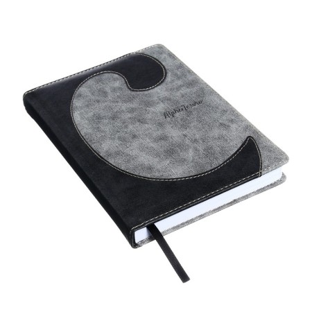 Diary of a low -up A5, 144 sheets "Courage", a solid binding with foam rubber, artificial leather, pancake embossing, white offset 80 g/m², gray-1
