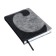 Diary of a low -up A5, 144 sheets "Courage", a solid binding with foam rubber, artificial leather, pancake embossing, white offset 80 g/m², gray