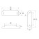 Magnet furniture tundra M003W, 72x13 mm, large, white color, 1 pc.