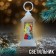 Snowman lamp, white 12.5 x 5.7 cm