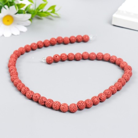 Beads for aromatherapy with the hole "Round. Raspberry" d = 0.8 cm set 50 pcs +-5