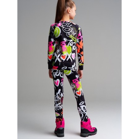 Thermal complex for girls: trousers, sweatshirt, height 146 cm-1