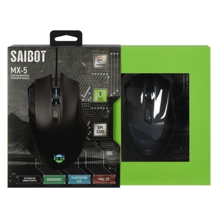 TFN SAIBOT MX-5 Black 600-3200DPI/RGB backlight/TFN-GM-MW-MX-5-5