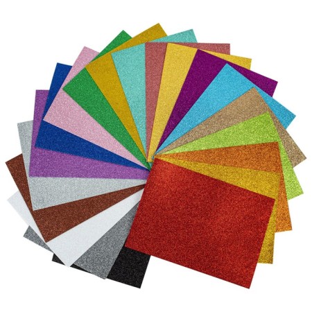 Foamiran color A4 2mm 20l*20 -cv, treasure island, bright colors, sparkles 665103-1