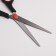 Hairdressers with emphasis, blade - 7.5 cm, black/red color